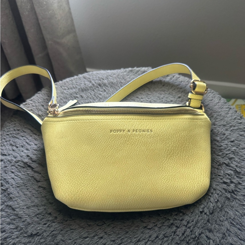 Poppy & Peonies Lemon Crossbody Bag